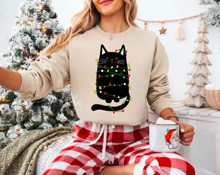 Cat Christmas Sweatshirts Hippo Boutique