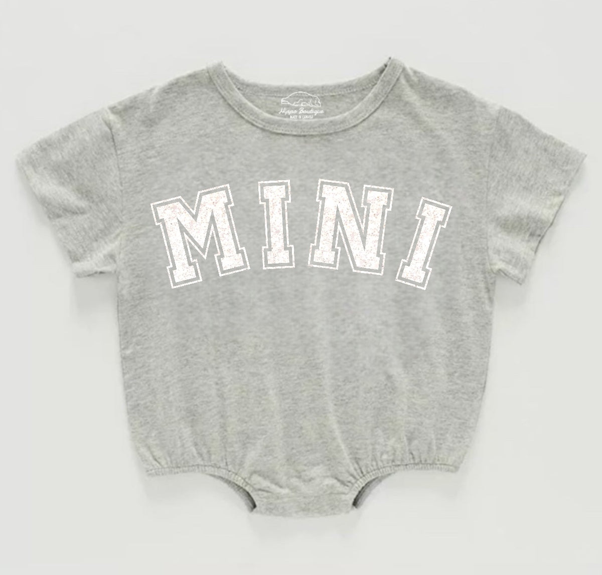 Glitter Mini Baby t-shirt Bubble Romper Hippo Boutique