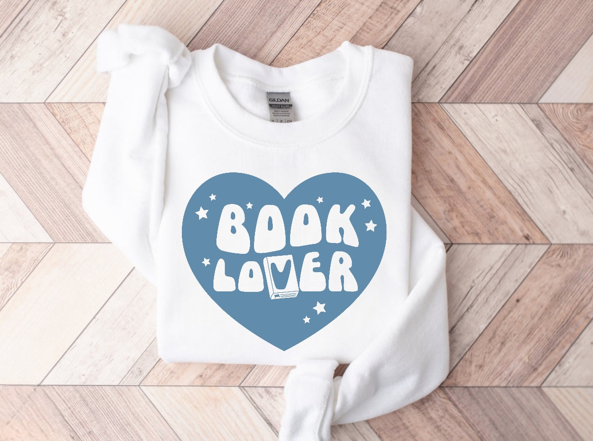 Book Lover Sweatshirt Hippo Boutique