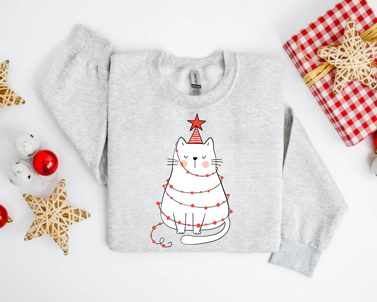Cat Christmas Sweatshirts Hippo Boutique