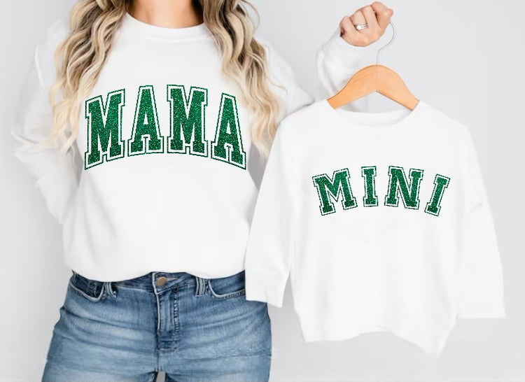 Glitter Mama & Mini Matching Sweatshirts - White Hippo Boutique