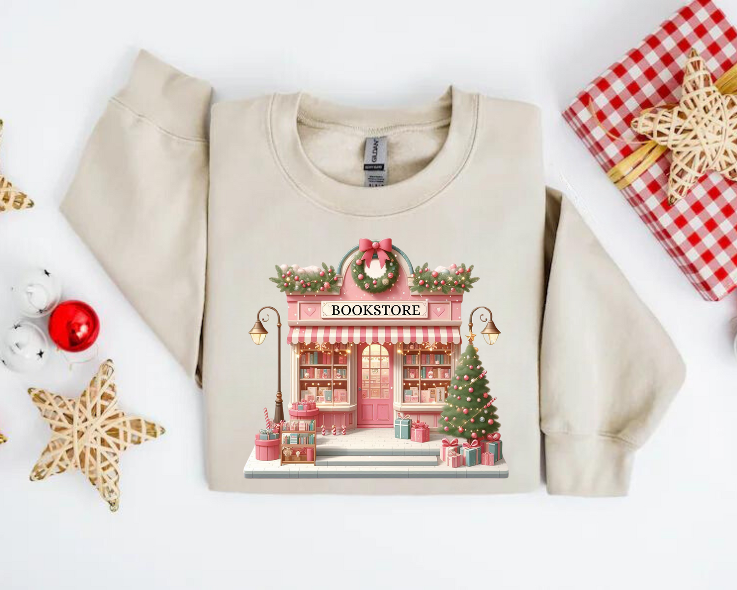 Bookstore christmas Sweatshirts Hippo Boutique