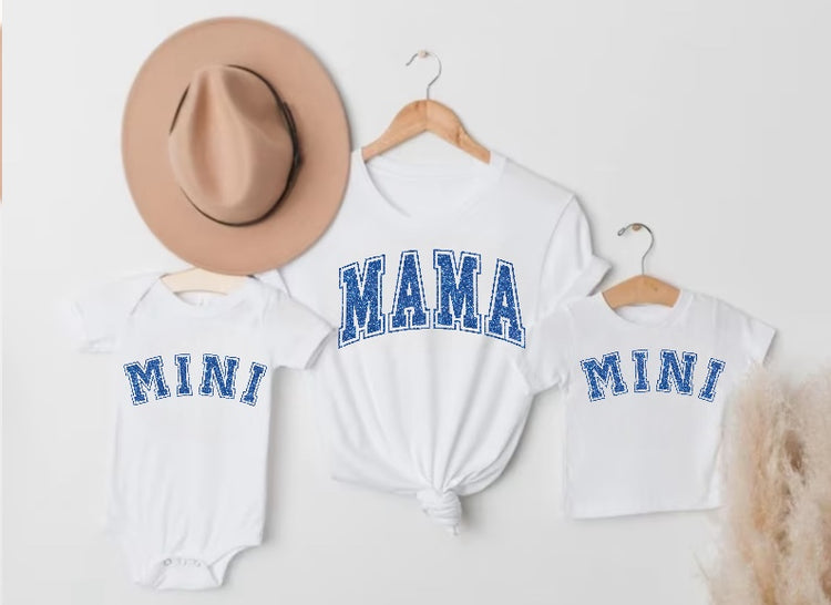 Glitter Mama & Mini Matching T-Shirts & Onesie - White Hippo Boutique