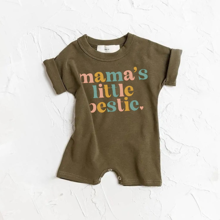 Mama’s Little Bestie romper bodysuit Hippo Boutique