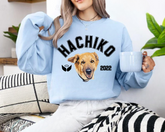 RIP Dog Memorial Sweatshirts with Portrait and paw on sleeve Hippo Boutique