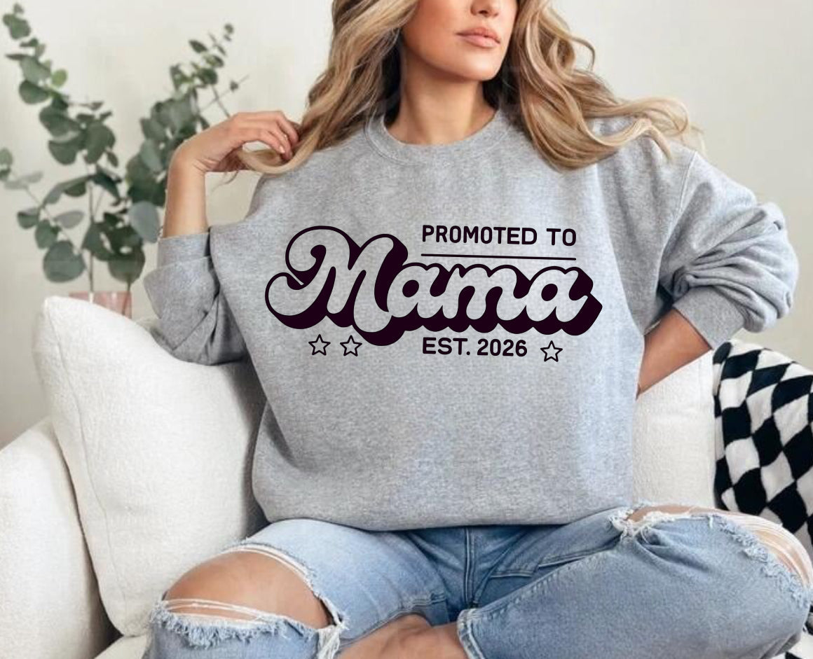 Personalized Promoted to Mama Sweatshirt Hippo Boutique