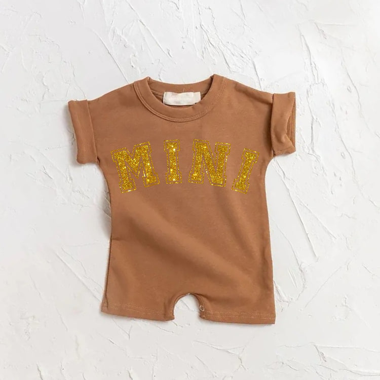 Glitter Mini baby romper bodysuit Hippo Boutique