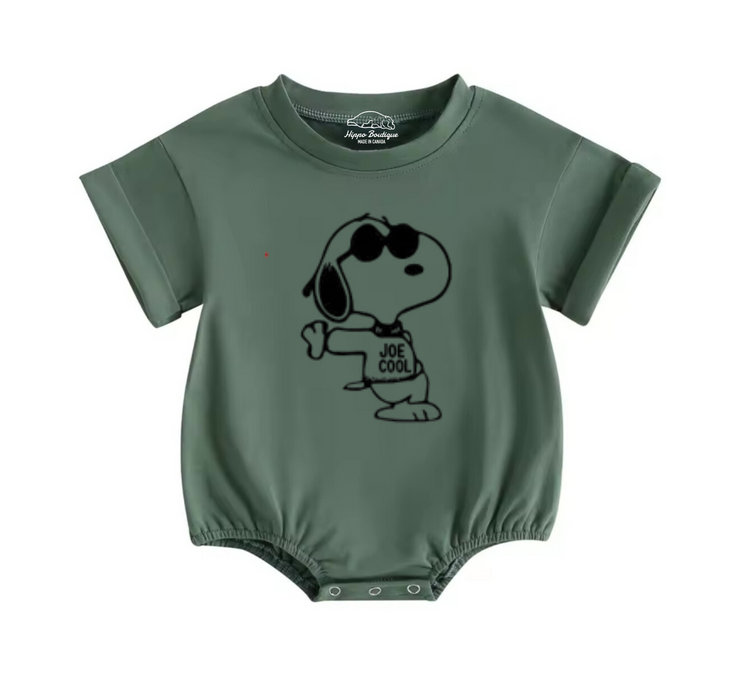 Dog Baby t-shirt bubble Romper Hippo Boutique