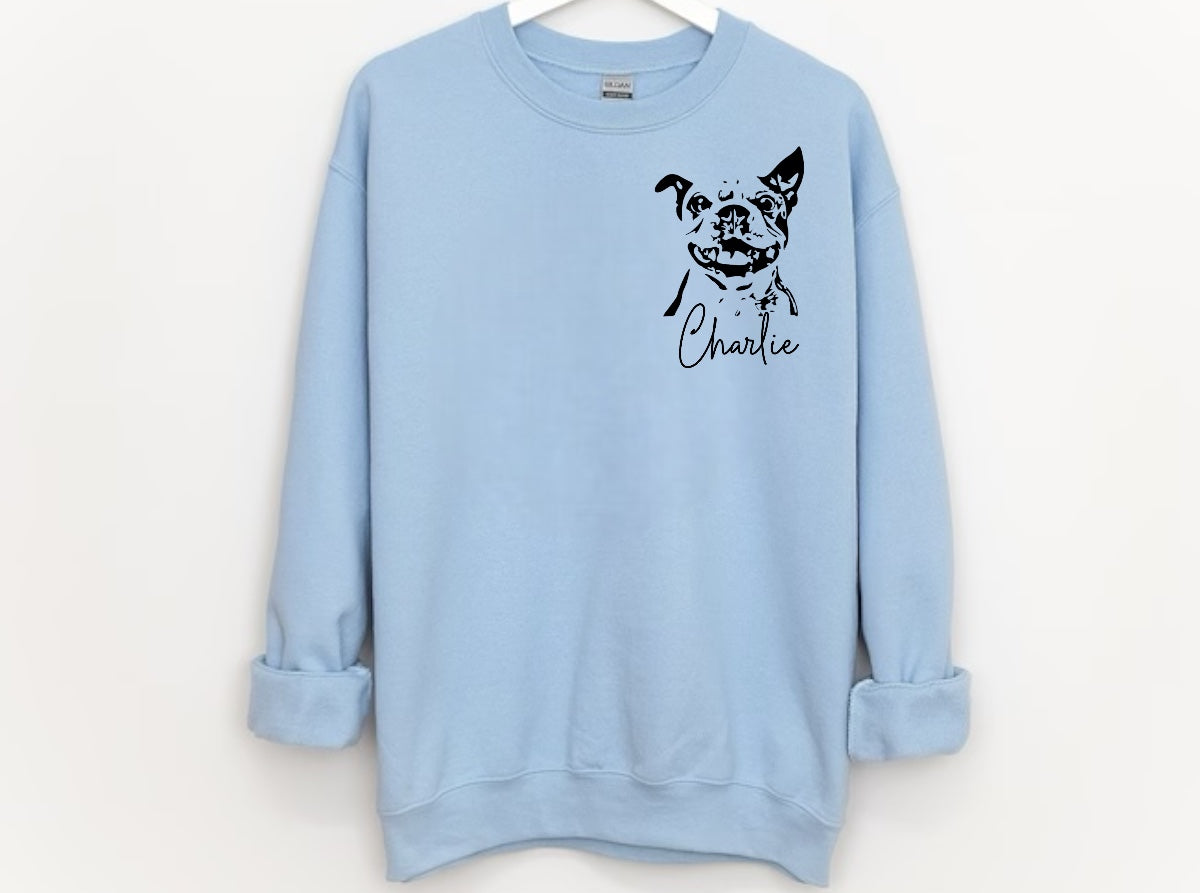 Dog Portrait Sweatshirt Hippo Boutique