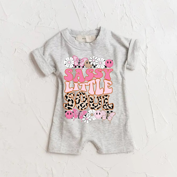 Sassy Little Soul baby Girl romper bodysuit Hippo Boutique