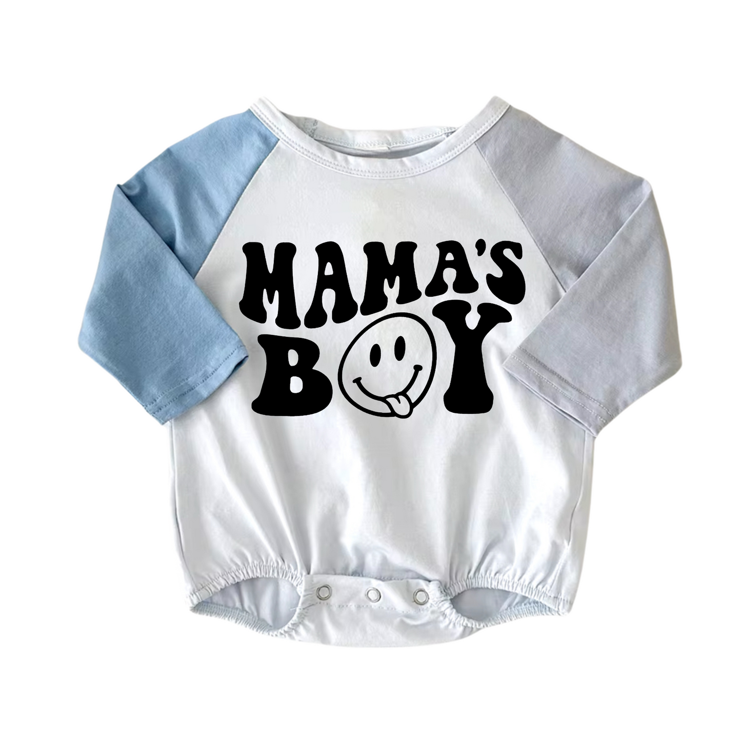 Mama’s Boy Color Block Bubble Romper Hippo Boutique
