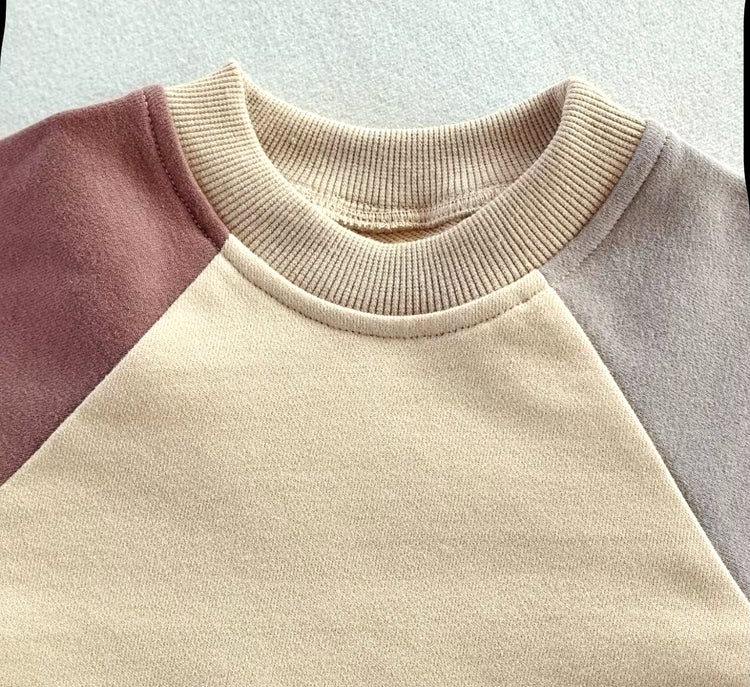 Color Block Oversized Sweatshirt Romper Hippo Boutique