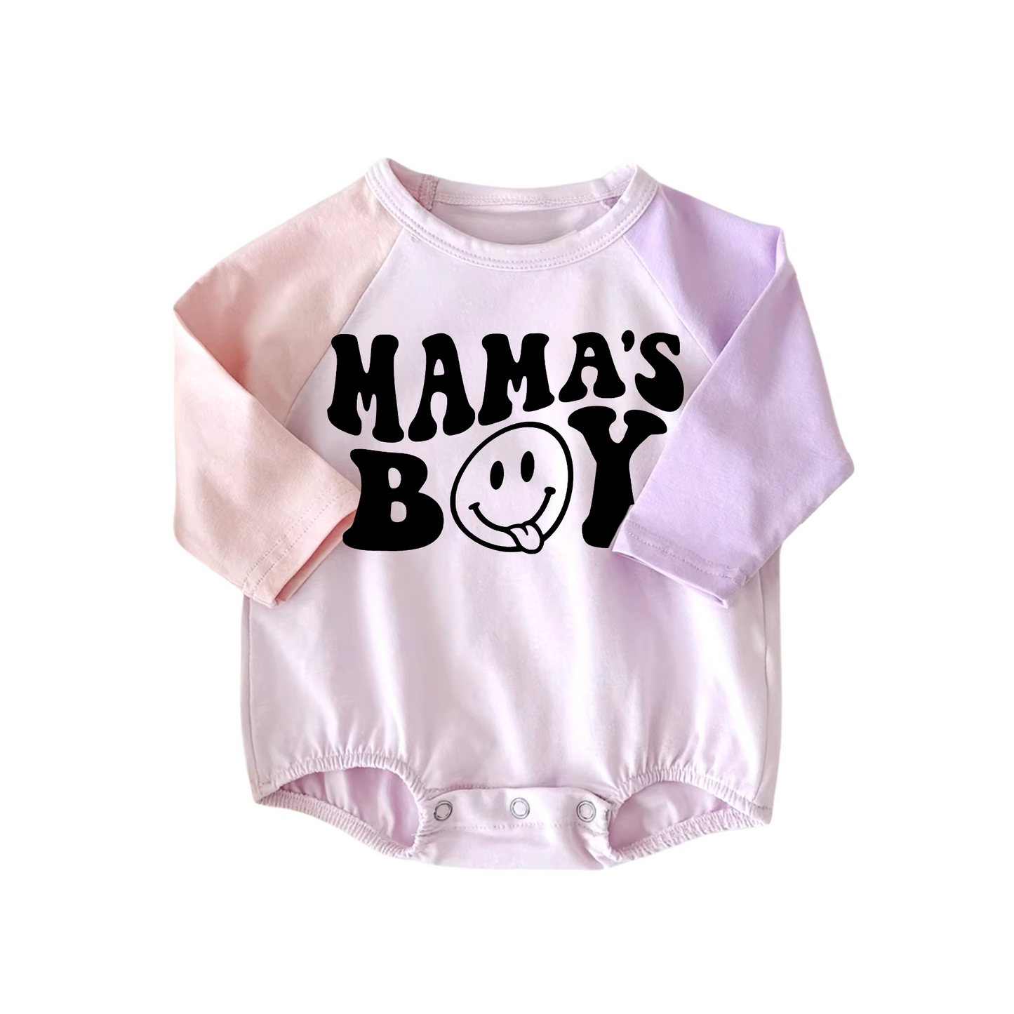 Mama’s Boy Color Block Bubble Romper Hippo Boutique