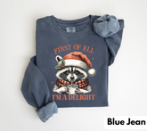 Raccoon Im a delight Christmas Sweatshirts Hippo Boutique