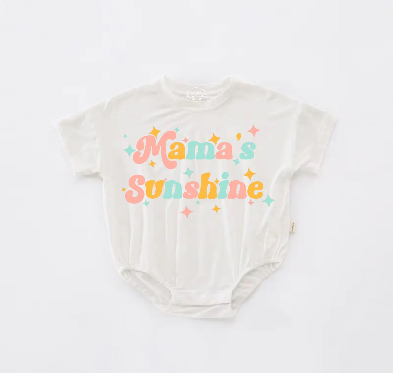 Mama’s Sunshine Baby Girl t-shirt Bubble Romper Hippo Boutique