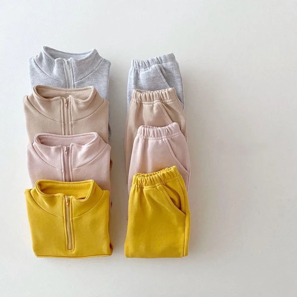 Baby & Toddler Half Zip Sweatshirt Outfit Hippo Boutique