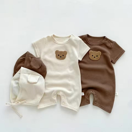 Bear Romper Bodysuit with Hat Hippo Boutique