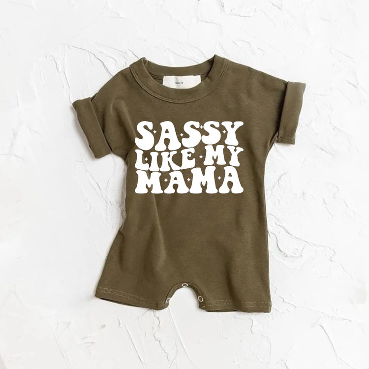 Sassy Like my Mama baby Girl romper bodysuit Hippo Boutique