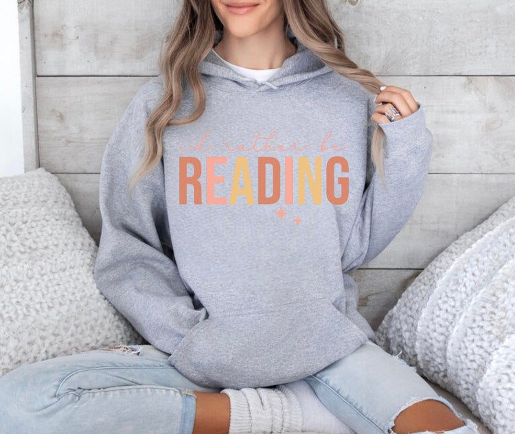 Id Rather Be Reading Sweatshirt Hippo Boutique
