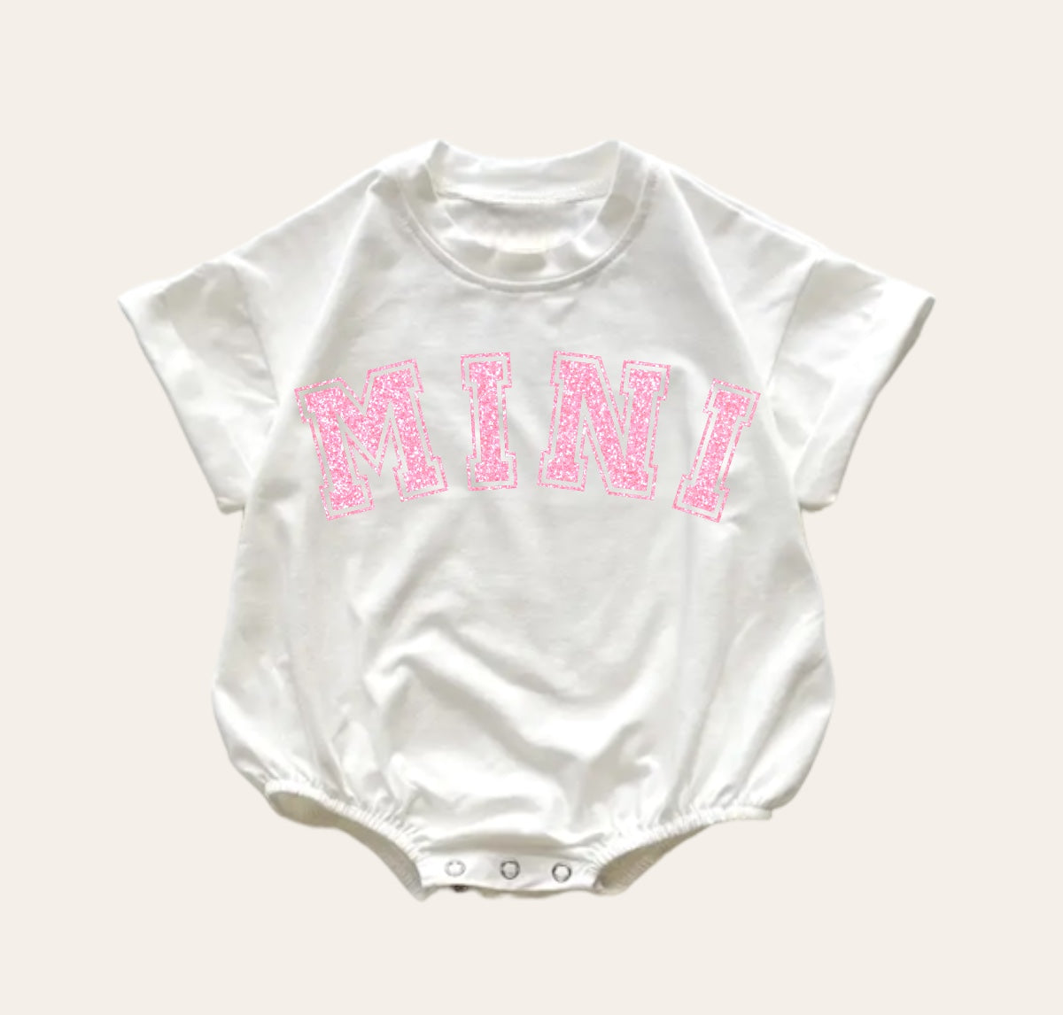 Glitter Mini Baby t-shirt Bubble Romper Hippo Boutique