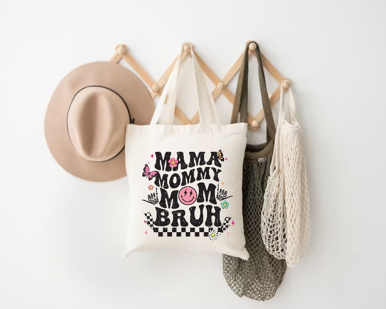 Mama Mommy Mom Bruh Tote Bag Hippo Boutique