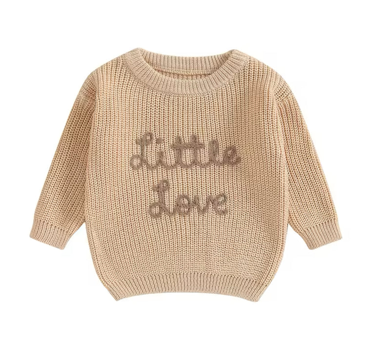 Baby & Kids Embroidered Little Love knit Sweaters Hippo Boutique