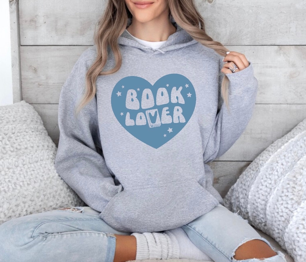 Book Lover Sweatshirt Hippo Boutique
