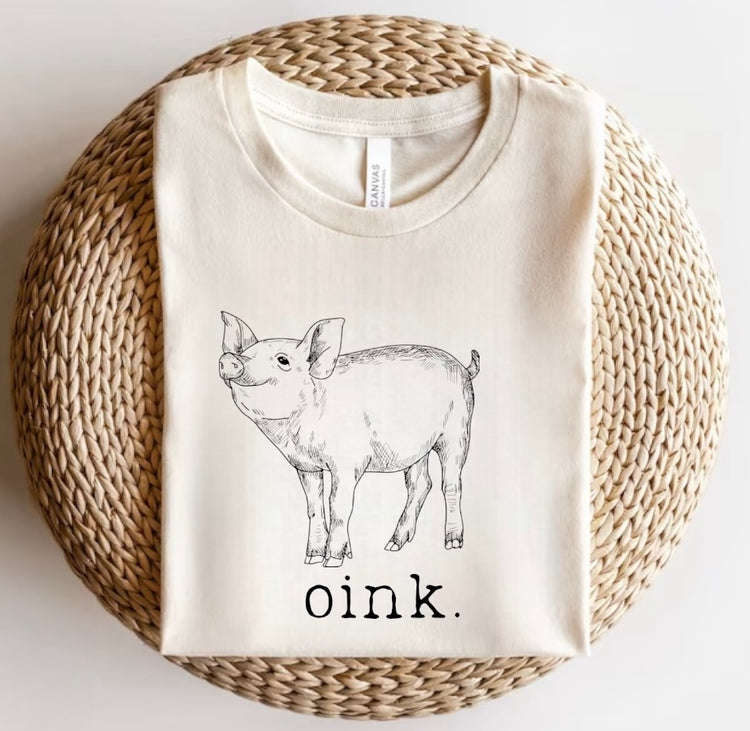 Oink Piggy Women’s T-Shirts Hippo Boutique