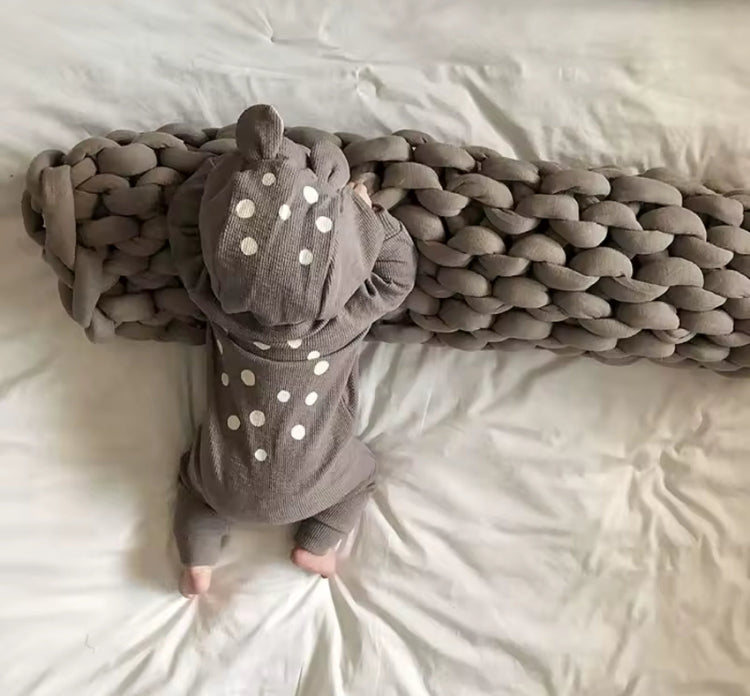 Baby Hooded Deer Print Zip up Romper Hippo Boutique