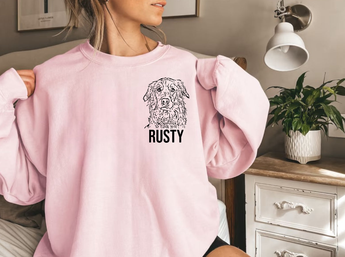 Dog Portrait Sweatshirt Hippo Boutique