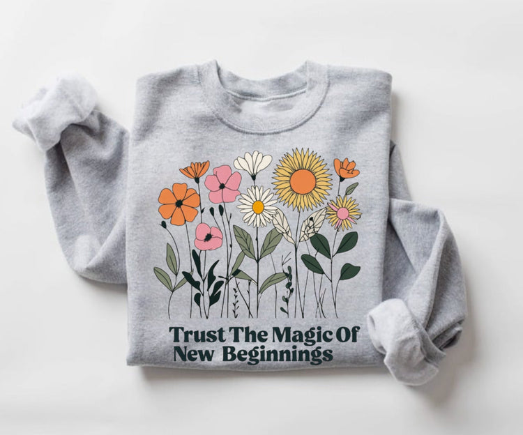 Wildflower Mama Bow Women’s Crewneck Sweatshirts Hippo Boutique