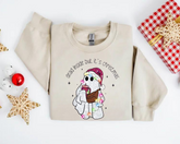 Dead Inside but its christmas crewneck Sweatshirts Hippo Boutique