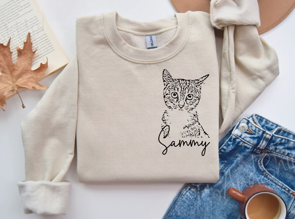 Dog Portrait Sweatshirt Hippo Boutique
