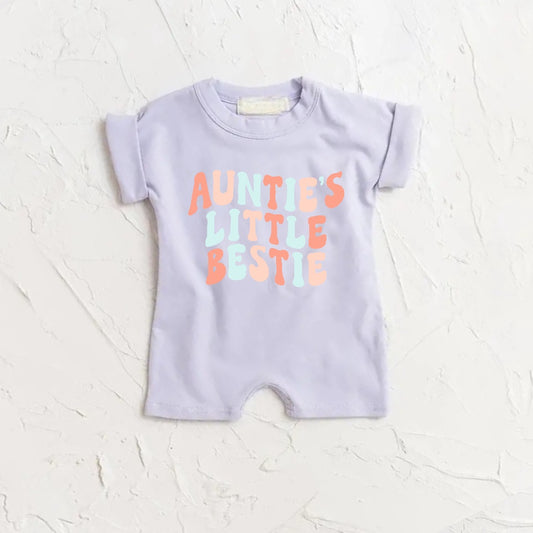 Auntie’s Little Bestie romper bodysuit Hippo Boutique