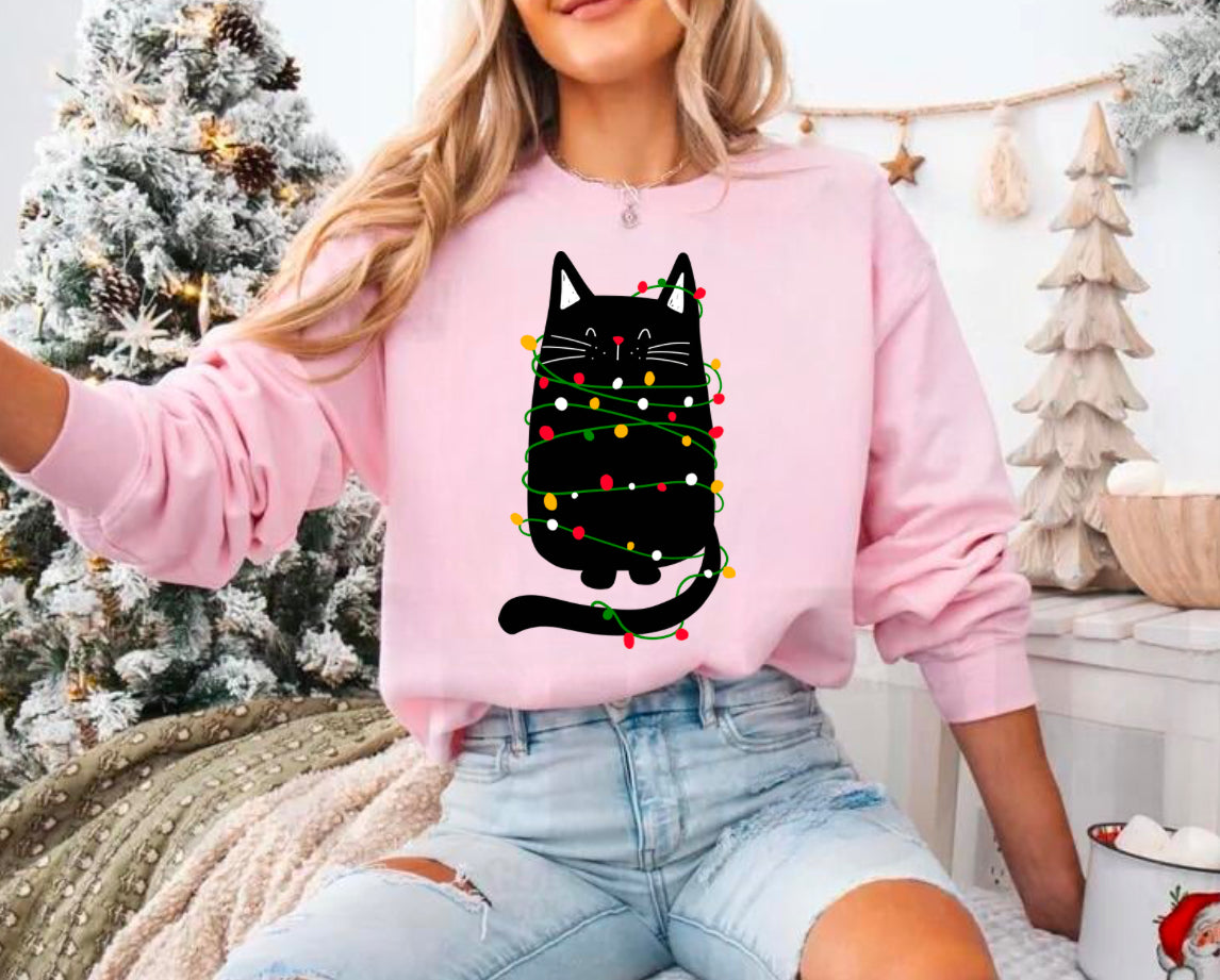 Cat Christmas Sweatshirts Hippo Boutique
