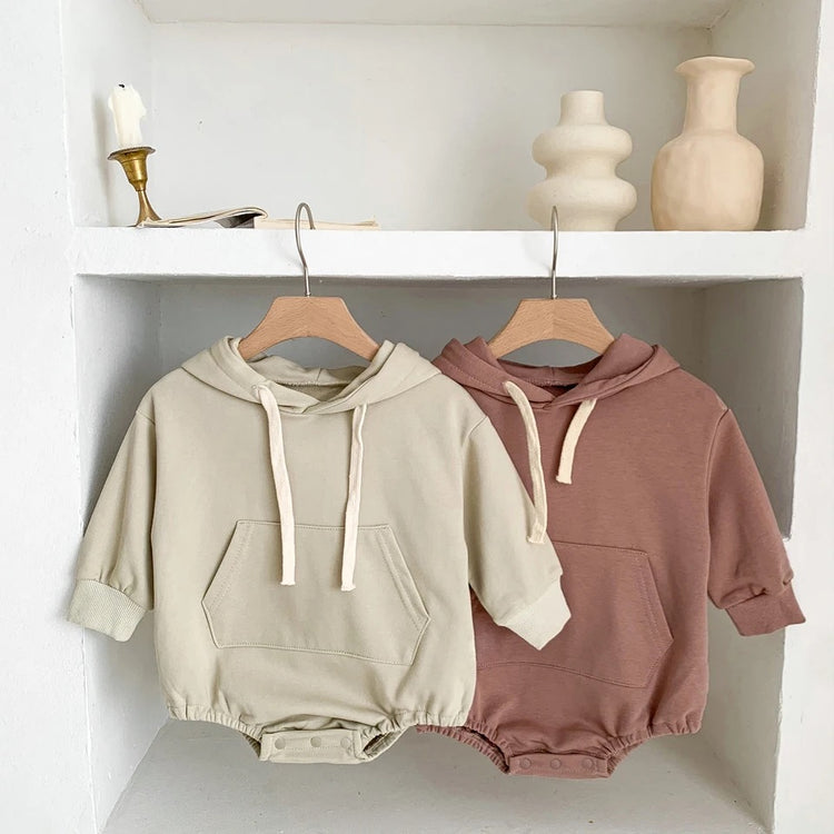 Baby Bear Hoodie Romper Hippo Boutique