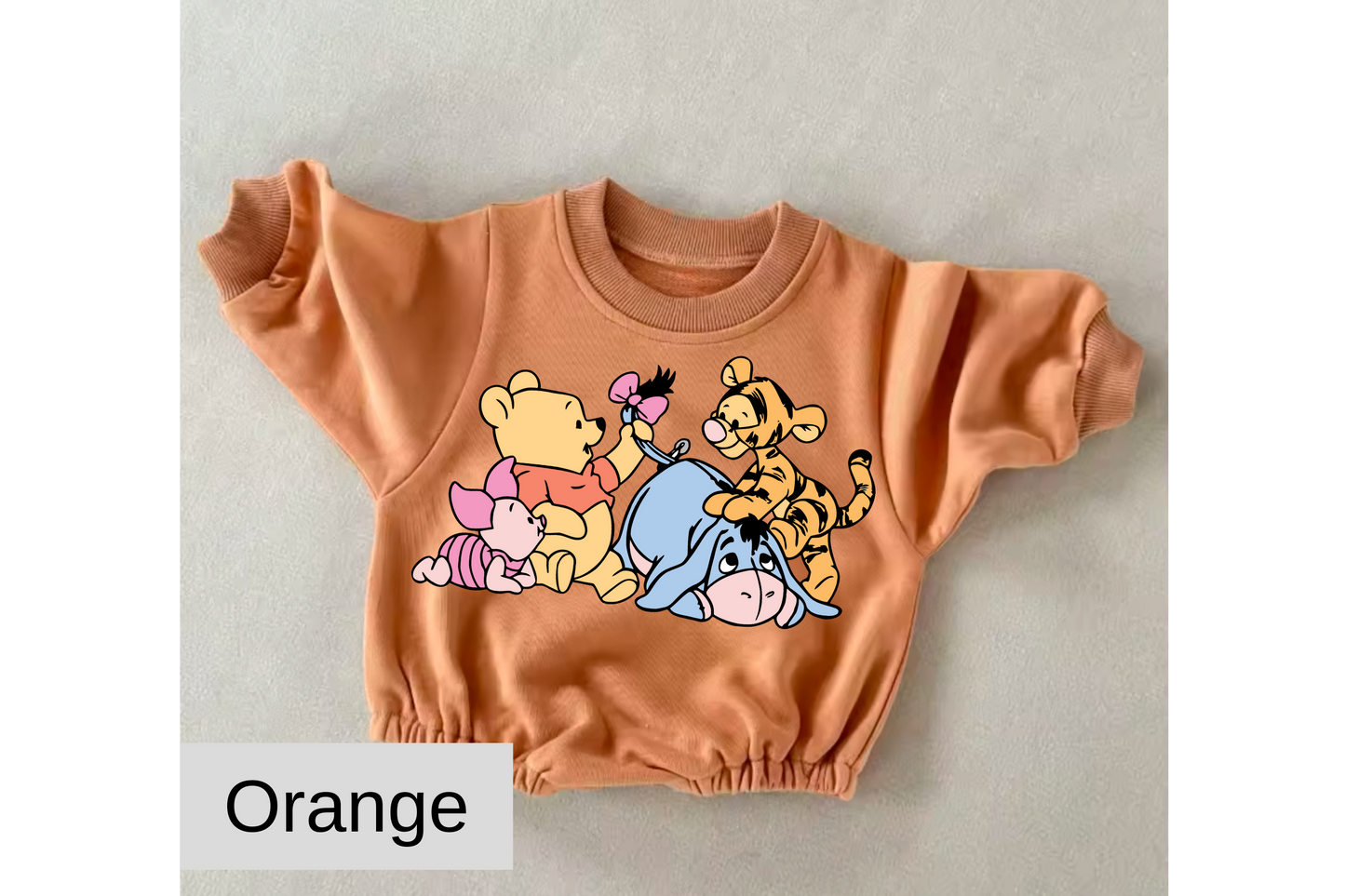 Pooh friends baby Oversized Sweatshirt Romper Hippo Boutique