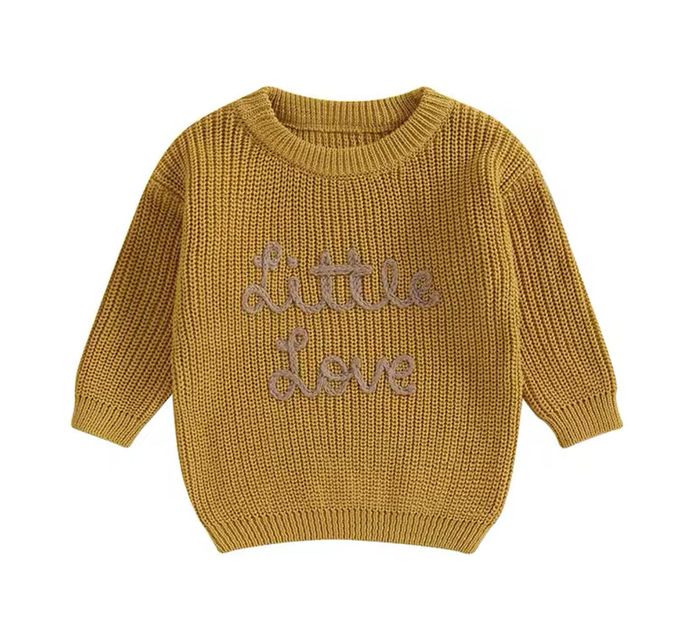 Baby & Kids Embroidered Little Love knit Sweaters Hippo Boutique