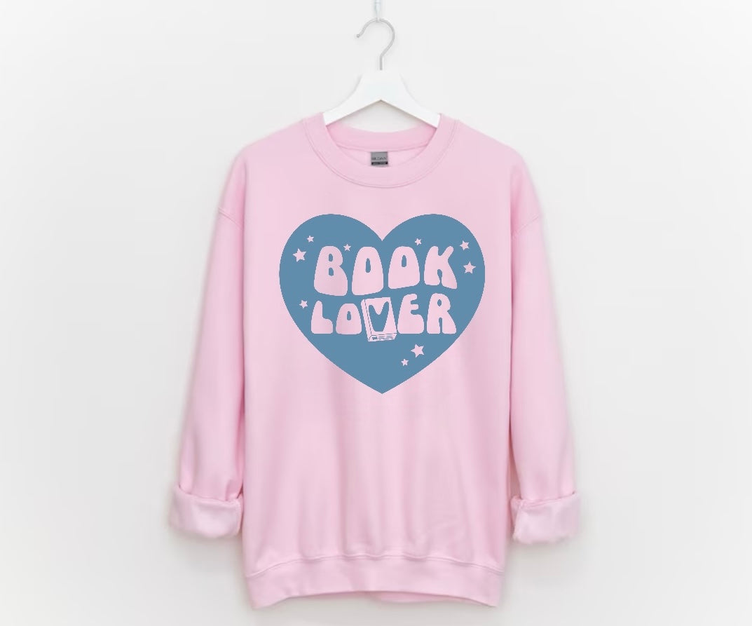 Book Lover Sweatshirt Hippo Boutique