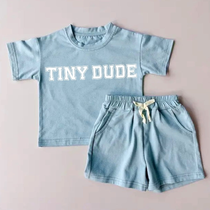 Tiny Dude Baby Boy T-Shirt & Shorts Set Hippo Boutique