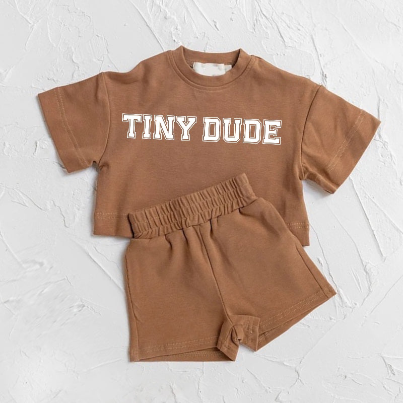 Tiny Dude Baby Boy T-Shirt & Shorts Set Hippo Boutique