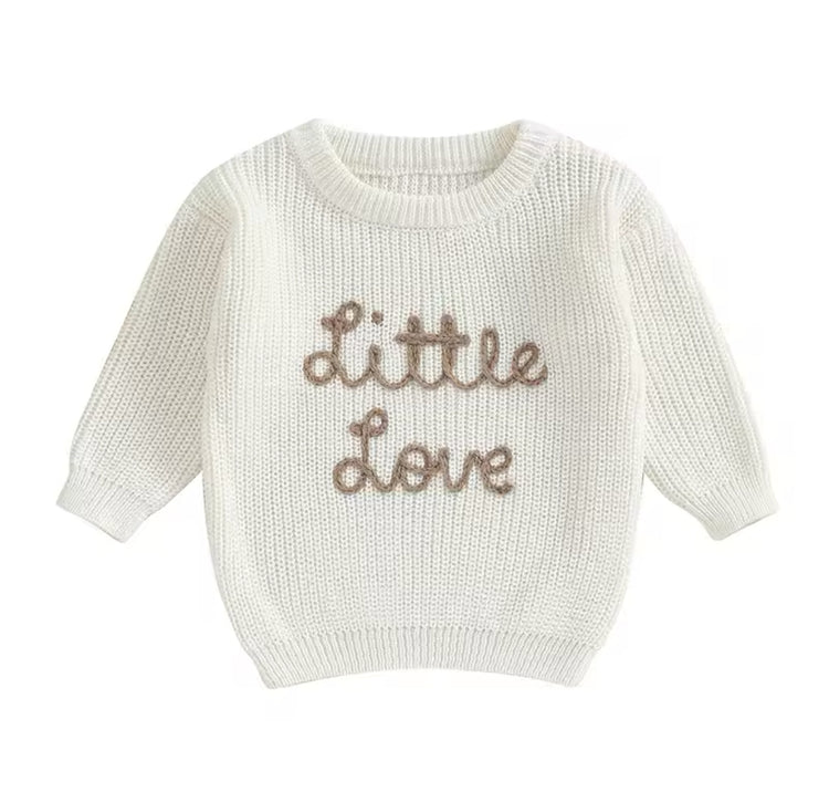 Baby & Kids Embroidered Little Love knit Sweaters Hippo Boutique