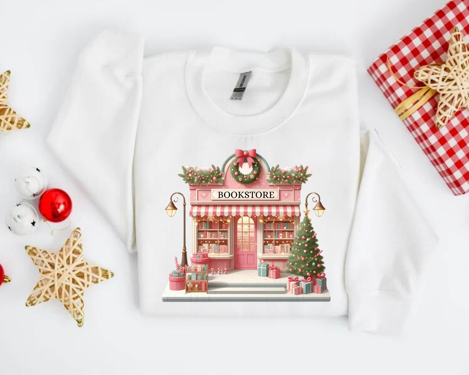 Bookstore christmas Sweatshirts Hippo Boutique