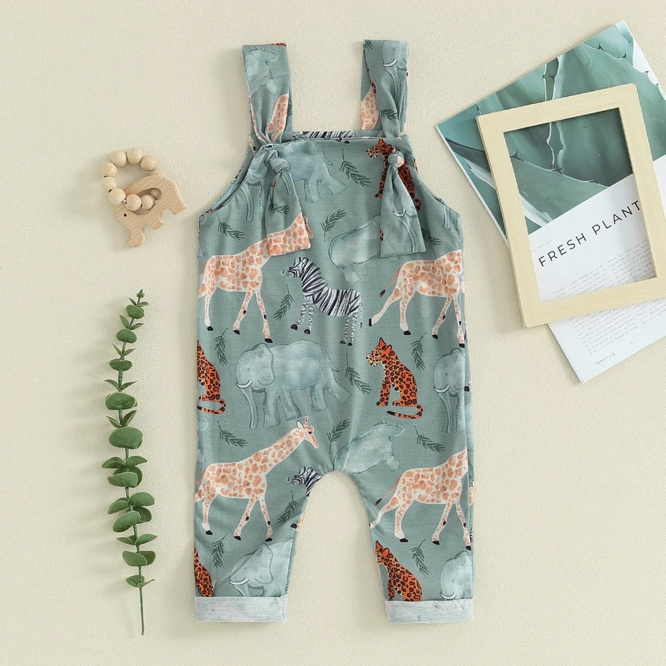 Farm Print baby Sleeveless Romper Hippo Boutique