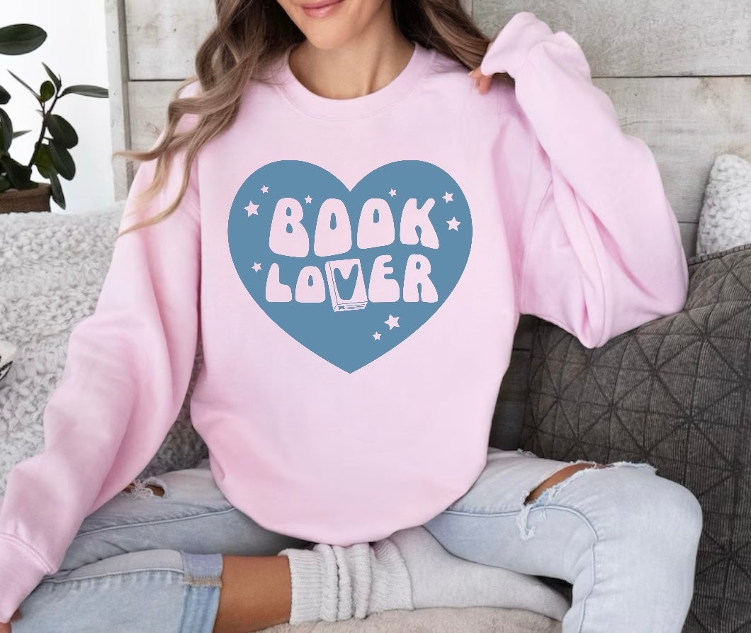 Book Lover Sweatshirt Hippo Boutique