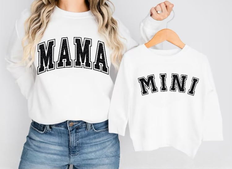 Glitter Mama & Mini Matching Sweatshirts - White Hippo Boutique