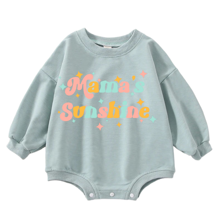 Mama’s Sunshine Baby Sweatshirt Romper Hippo Boutique