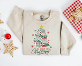 All Booked for Christmas Sweatshirts Hippo Boutique