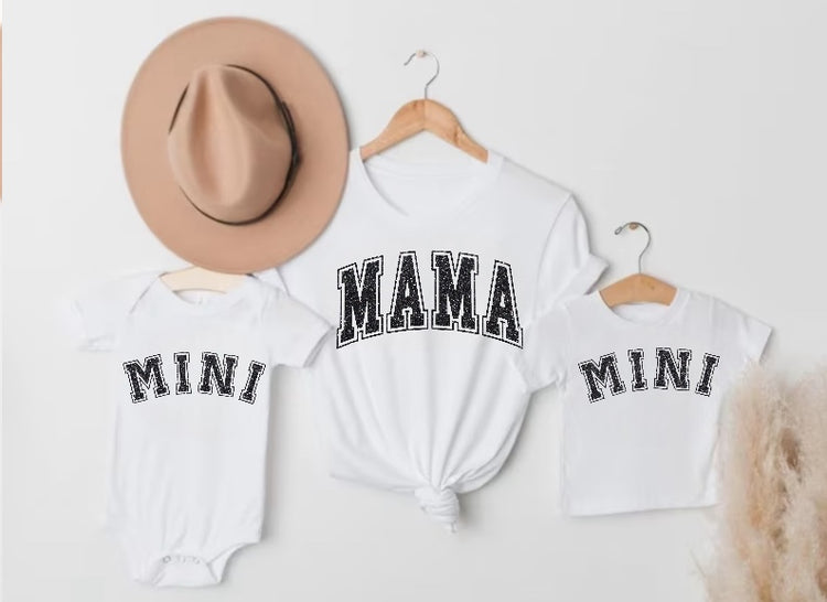 Glitter Mama & Mini Matching T-Shirts & Onesie - White Hippo Boutique