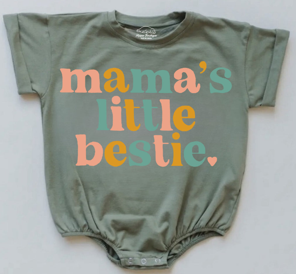 Mama’s Little Bestie Baby t-shirt bubble Romper